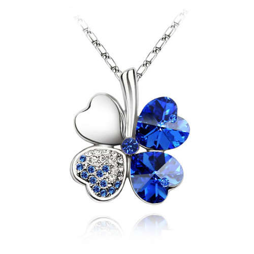 AUSTRALIAN CRYSTAL CLOVER NECKLACE WITH CHAIN