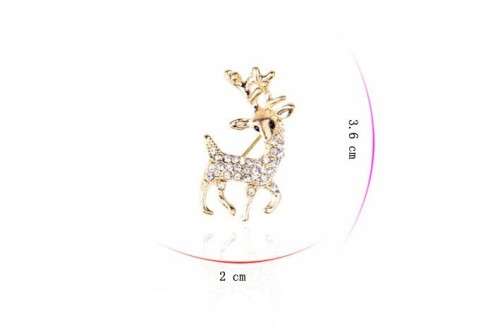 GOLD PLATED RAINDEER BROOCH