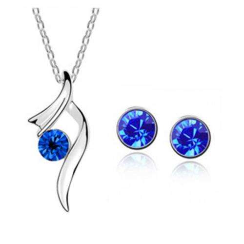 SILVER PLATED BLUE SET