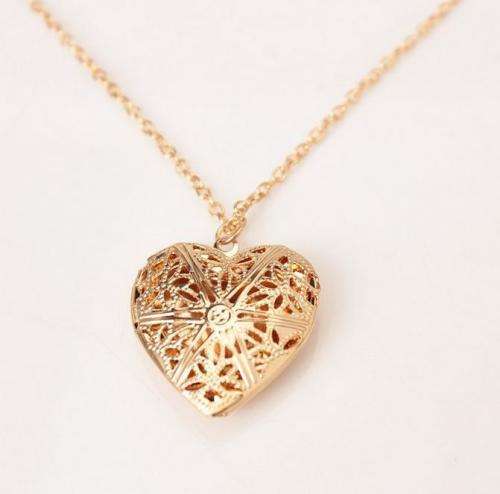 HOLLOW GOLD PLATED LOCKET