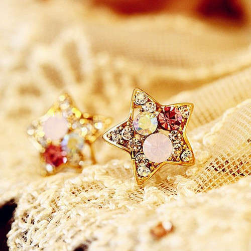 GEOMETRIC COLORFUL GOLD PLATED STARFISH