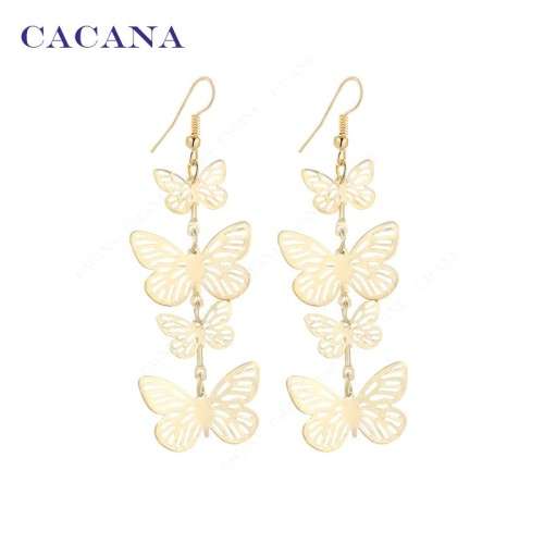 CACANA FLYING BUTTERFLY LIGHT LONG EARRINGS