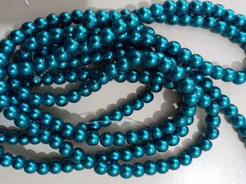 TURQUOISE GLASS BEADS 10MM - EACH