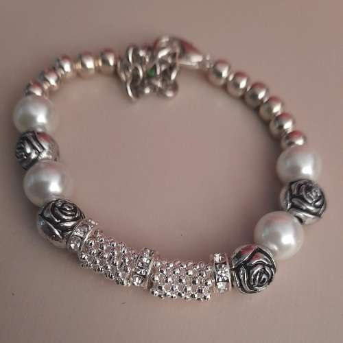 SILVER PLATED BRACELET 190 MM LONG