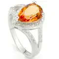HIGH QUALITY RED CRYSTAL SILVER PLATED RING SIZE UK 8-ONLY ONE AVAILABLE