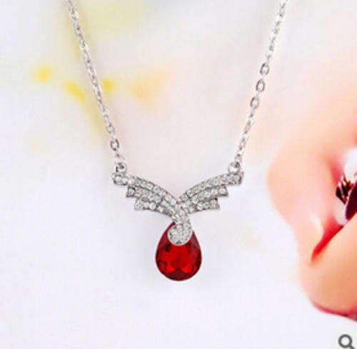 HOT CRYSTAL RHINESTONE DROP CHAIN NECKLACE FOR WOMEN