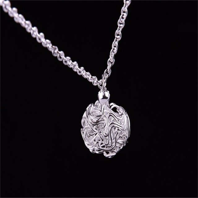 NEW RETRO PUNK HOLLOW SPHERE BALL NECKLACE WITH CHAIN