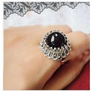FASHION GEM STONE JELLIE FISH SHAPE OPEN RING