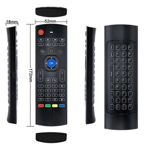 Kitbon MX3-L 2.4GHz Double Keyboard Wireless Backlit Air Fly Mouse