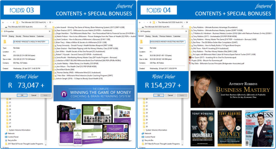 THE Ultimate meta-SUCCESS Vault +1TB HDD [Peter Diamandis,Jay Abraham,Robin Sharma,Brendon Burchard]