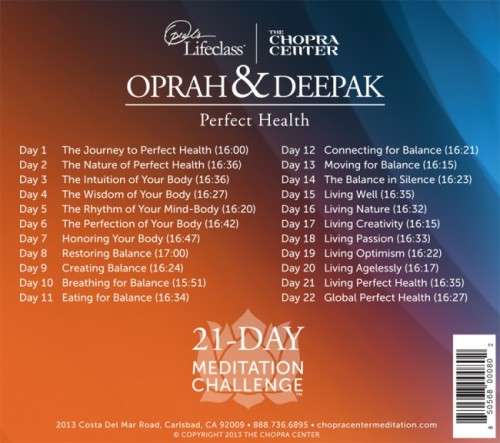Perfect Health by OPRAH & DEEPAK CHOPRA Meditation Series [22x Audio Tracks] [ON DEMAND ACCESS]