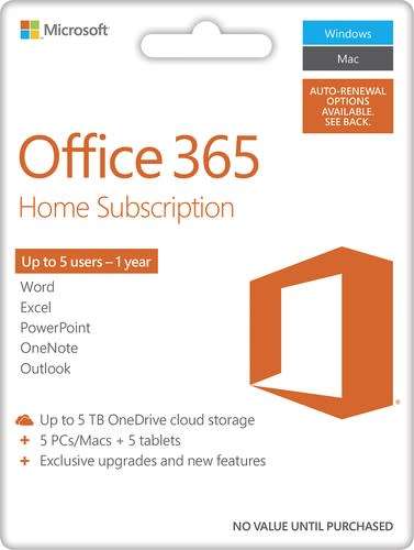MICROSOFT OFFICE 365 HOME SUBSCRIPTION