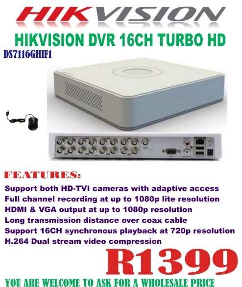 HikVision 16 Ch Turbo Hd Dvr