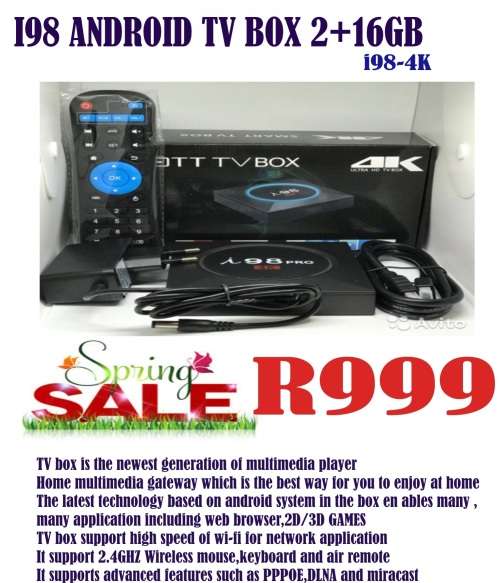 I98 4K ANDROID TV BOX 2+16 GB