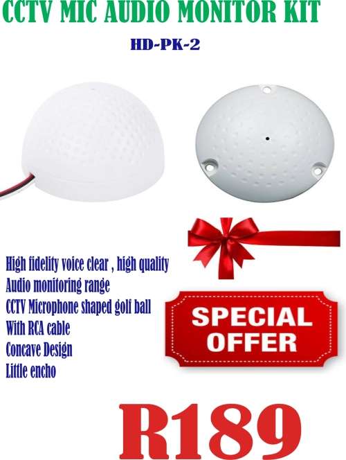CCTV Mic Audio Monitor Kit HD-PK-2