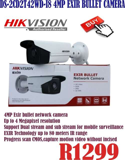 Hikvision 4 Mega pixel Exir  Bullet Network Camera