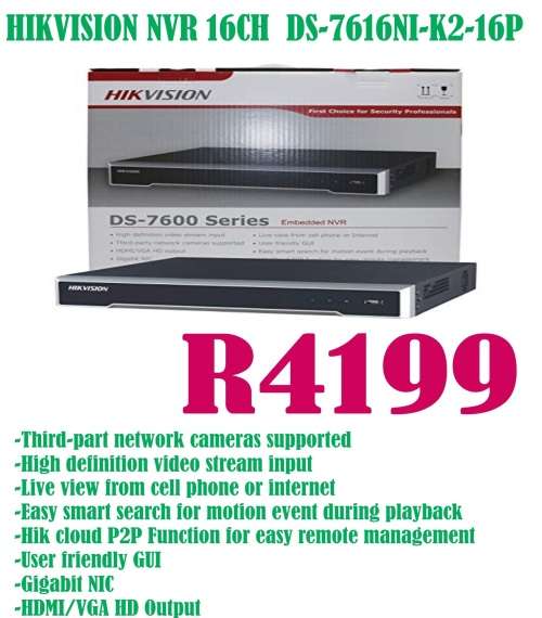 HIkvision 16 Channel NVR With 16Ch POE 160 Mbps