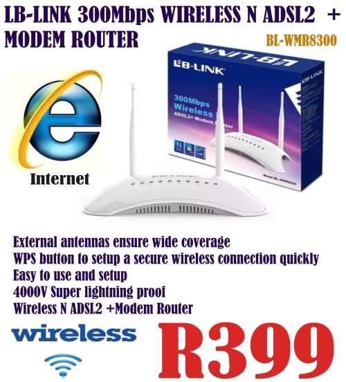 LB-LINK 300 Mbps Wireless N ADSL2 + Modem Router