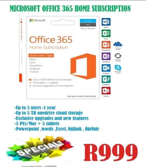 MICROSOFT OFFICE 365 HOME SUBSCRIPTION