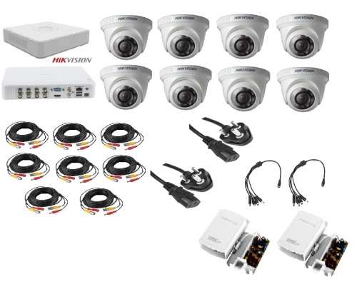 Hikvision 8 Channel 1MP Dome Kit With 20M Ready Cable