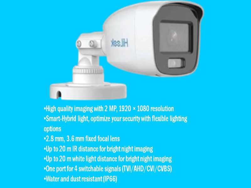 Hilook 1080P 2MP 2.8MM Smart Hybrid Light Bullet Camera