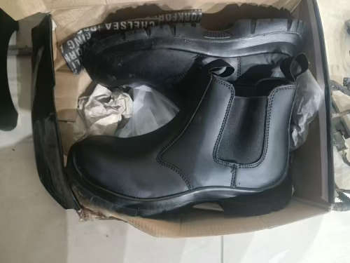 Chelsea style slip on safety boots