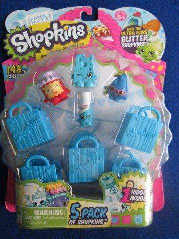 2013 Shopkins Season 1. 5 Pack of Shopkins.
