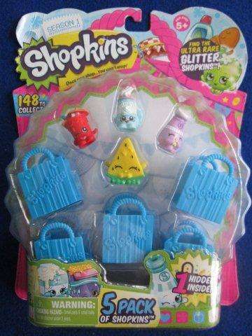 2013 Shopkins Season 1. 5 Pack of Shopkins.