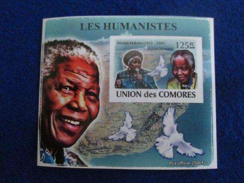 Union des Comores 2008 - Nelson Mandela.  MNH Imperfor.