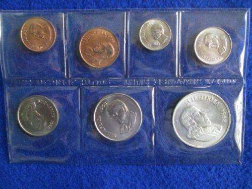 1968 UNC Suid Afrika Coin Mint Pack Silver R1.00.