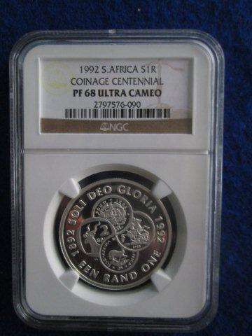 1992 SILVER R1 COINAGE CENTENNIAL NGC GRADED PF 68 - Ultra Cameo.