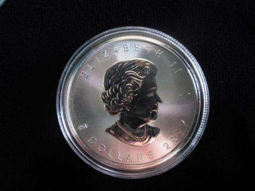 1oz Pure Silver - The Canadian Silver Maple Leaf.  2017.