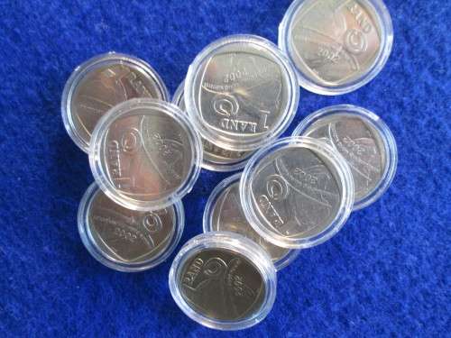 2002 JHB WORLD SUMMIT R1 COINS IN CAPSULES.  BID PER COIN.