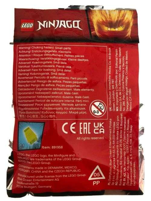 Lego Ninjago Jay With Mega Lightning Chain Mini Figure Polybag 891958