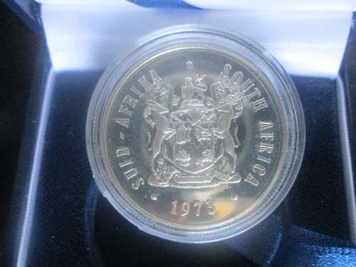 1973 SA Silver R1 Proof Coat of Arms.