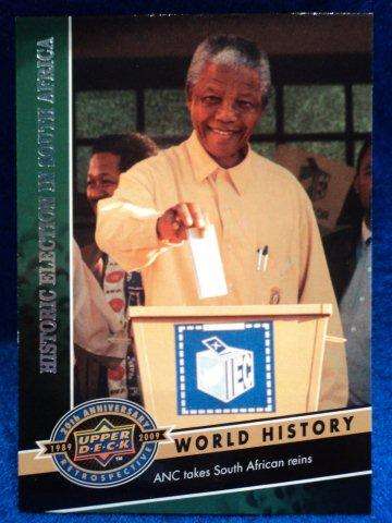 Very scarce!  1989 - 2009 Upper Deck 20th Anniversary Retrospective Nelson Mandela # 745.