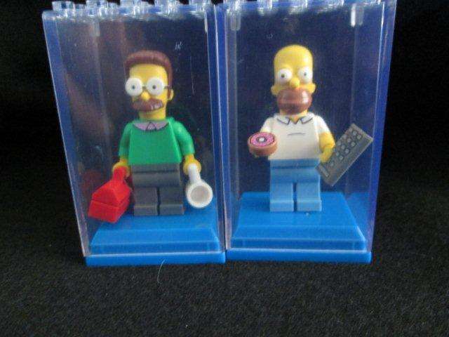 Lego Simpsons "HOMER & NED FLANDERS". ( ATT.  MIENG)
