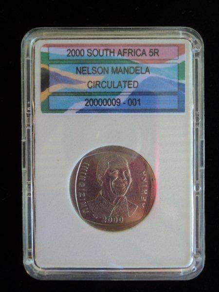 2000 South Africa "Smiling Mandela" - Circulated Coin.