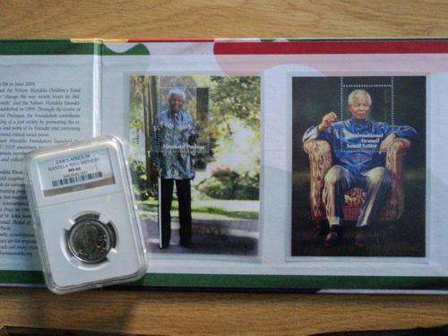 SPECIAL MANDELA COMBO. MS66 90th BIRTHDAY R5 - HARD COVER 90th BIRTHDAY STAMP BOOKLET.