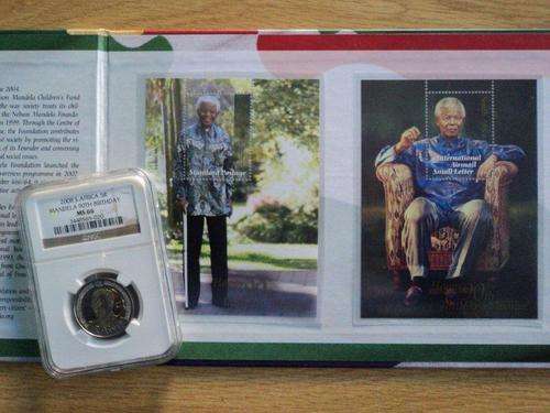Mandela Combo!  MS 66 90th Birthday R5 - 90th Birthday Hard Cover Stamp Booklet.