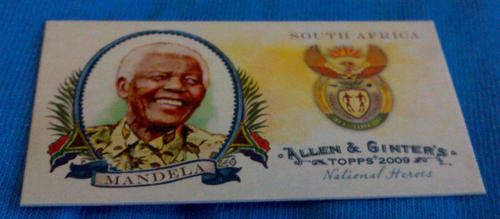 2009 Topps Allen & Ginter NH29 Nelson Mandela National Heroes Mini Card.  Bid per card.