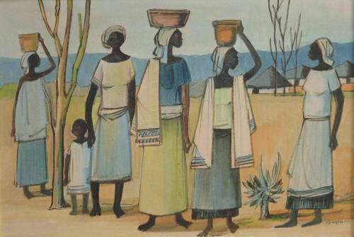 JAN DINGEMANS (1921 - 2001) CONGOLESE WOMEN