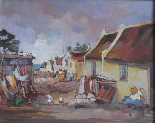 KOBUS LOUW (1933 - )  -  OIL  -  FRAMED