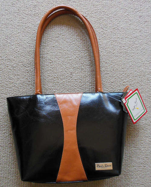 ITALIAN DESIGNER LEATHER HANDBAG - PAOLO ROSSI - BRAND NEW