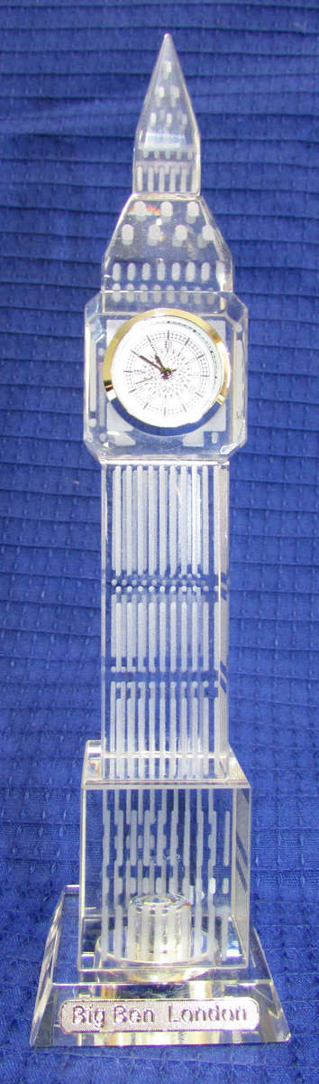 BIG BEN GLASS CLOCK - WORKING