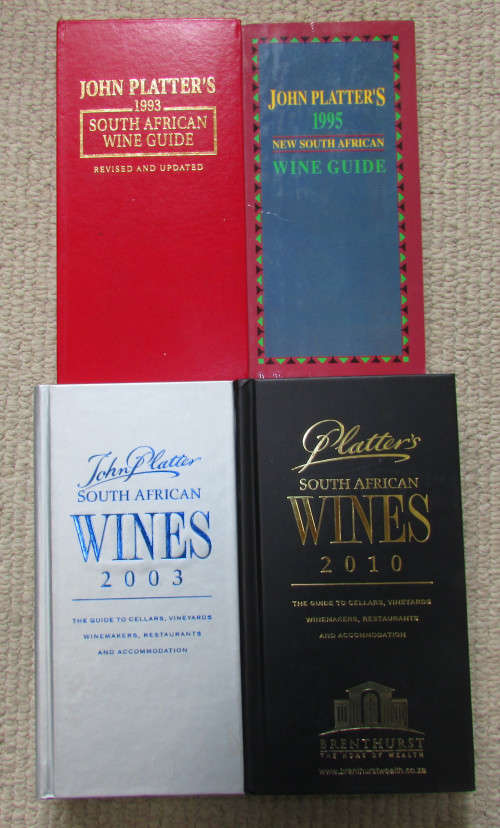JOHN PLATTER WINE GUIDES for 1993 - 1995 - 2003 and 2010