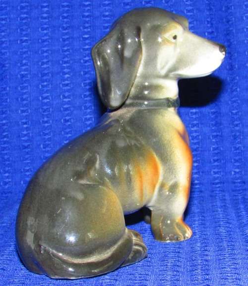 TWO VINTAGE GERMAN DACHSHUND FIGURINES - One Gerold Bavaria