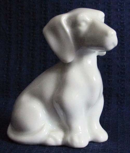TWO VINTAGE GERMAN DACHSHUND FIGURINES - One Gerold Bavaria