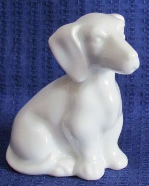 TWO VINTAGE GERMAN DACHSHUND FIGURINES - One Gerold Bavaria