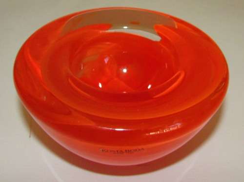 KOSTA BODA "ATOLL" BOWL - ORANGE